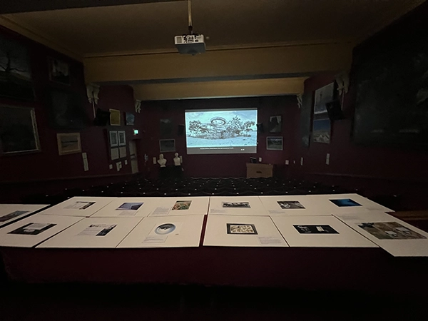 Large-scale photographic works showcased against the architectural backdrop of a landmark Chester venue, Grosvenor Museum