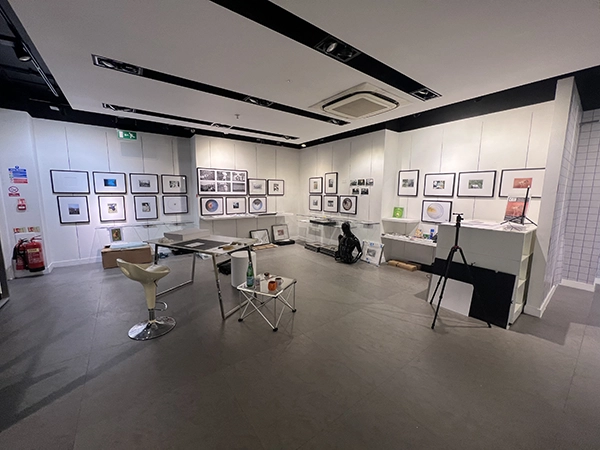 The curatorial team preparing the installations and venue activations for the Chester Photo Festival Pilot.